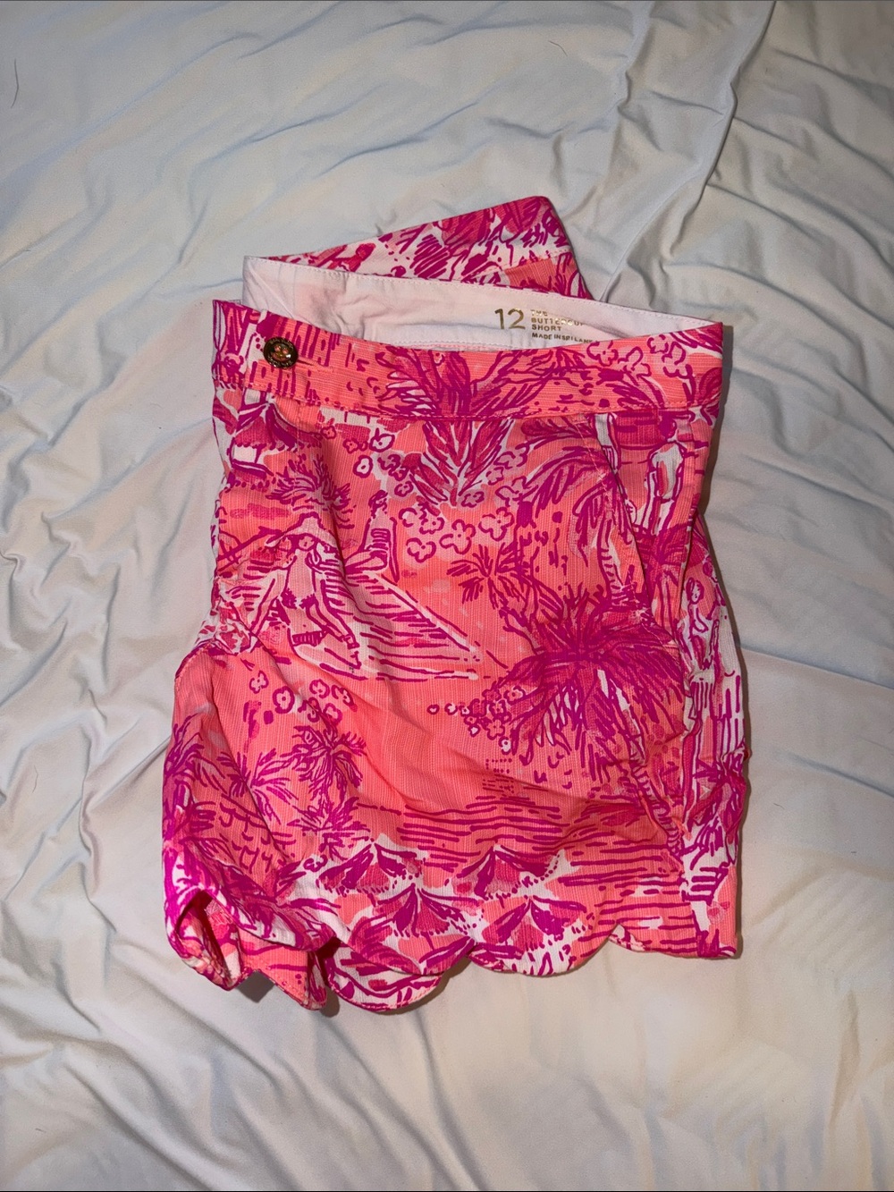 Lilly Pulitzer Buttercup Shorts Pink Toile